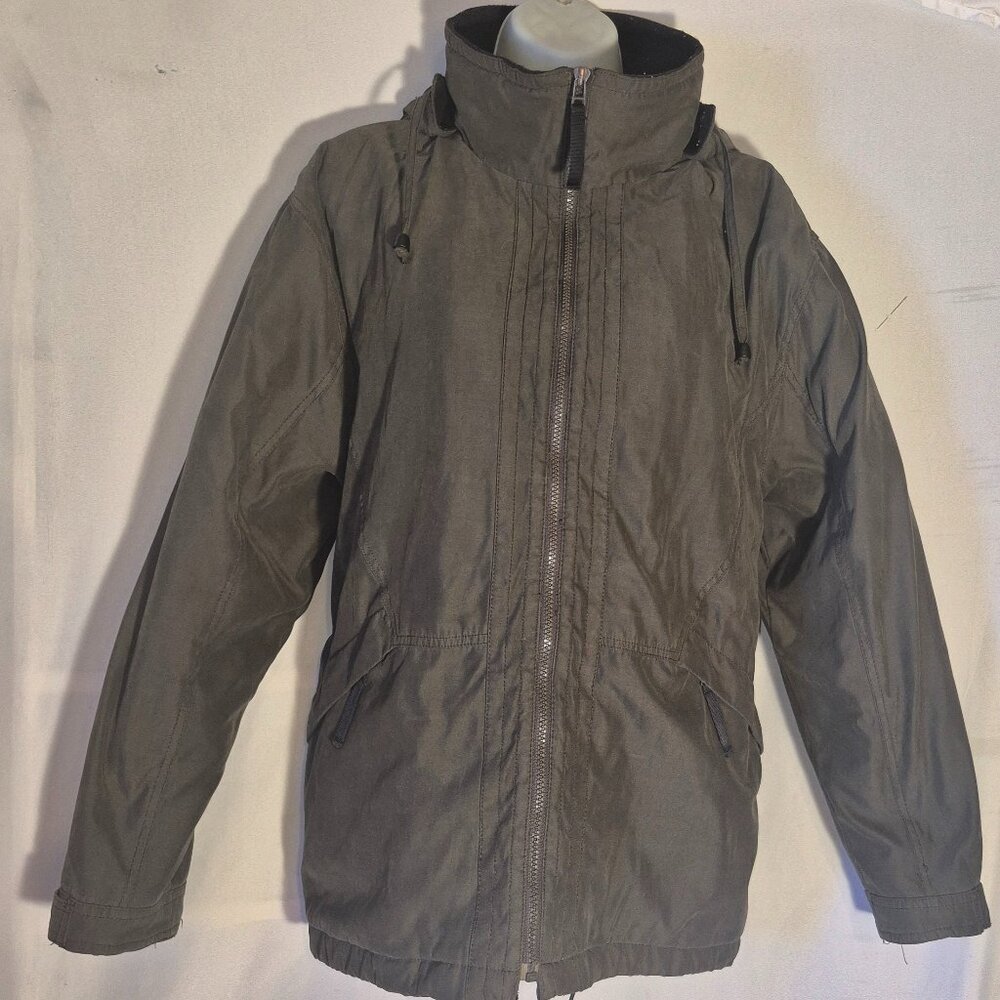 Basic Editions Winter Coat/Jacket Green Faux Sued… - image 6